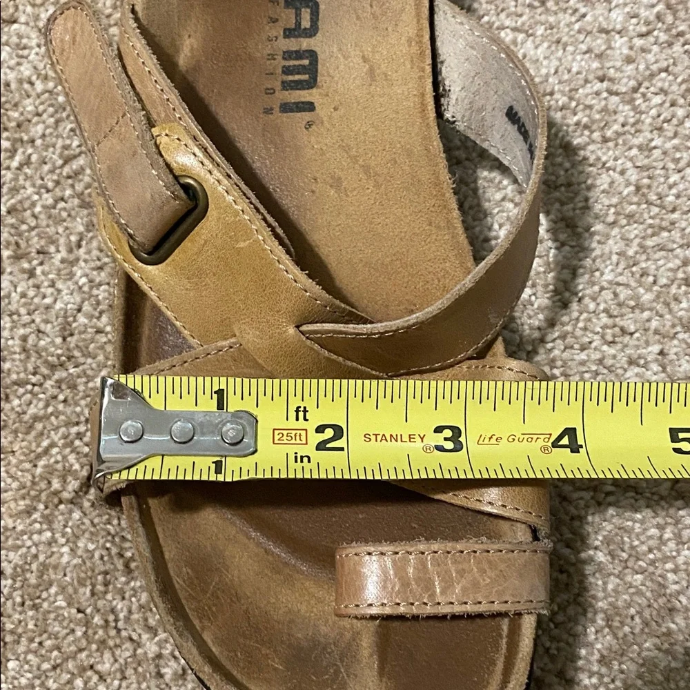 Tatami Birkenstock Tan Leather Sandals 40 - Picture 3 of 6